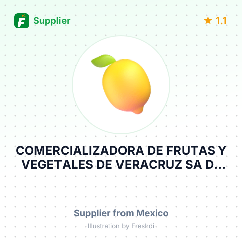 COMERCIALIZADORA DE FRUTAS Y VEGETALES DE VERACRUZ SA DE CV – summary card, no photo uploaded yet