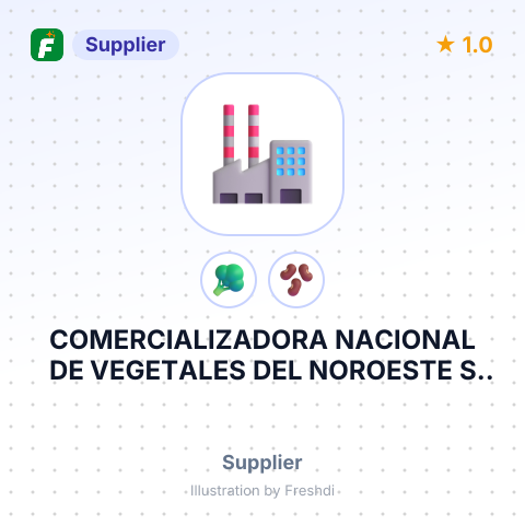 COMERCIALIZADORA NACIONAL DE VEGETALES DEL NOROESTE S DE RL – summary card, no photo uploaded yet