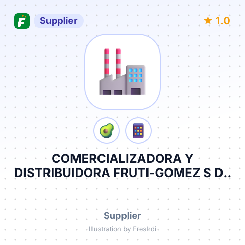 COMERCIALIZADORA Y DISTRIBUIDORA FRUTI-GOMEZ S DE RL DE CV – summary card, no photo uploaded yet