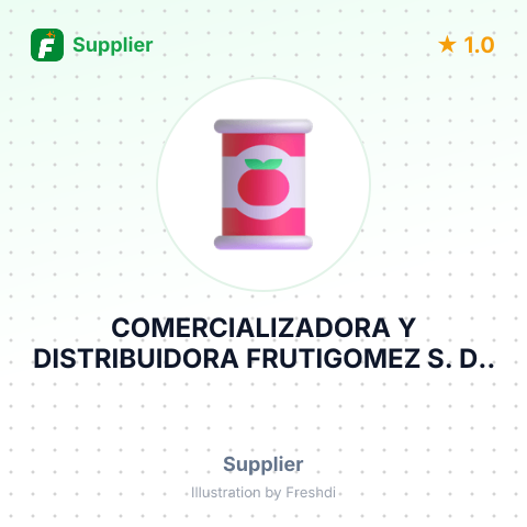 COMERCIALIZADORA Y DISTRIBUIDORA FRUTIGOMEZ S. DE R.L. DE C.V – summary card, no photo uploaded yet
