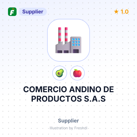 COMERCIO ANDINO DE PRODUCTOS S.A.S – summary card, no photo uploaded yet