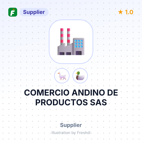 COMERCIO ANDINO DE PRODUCTOS SAS – summary card, no photo uploaded yet