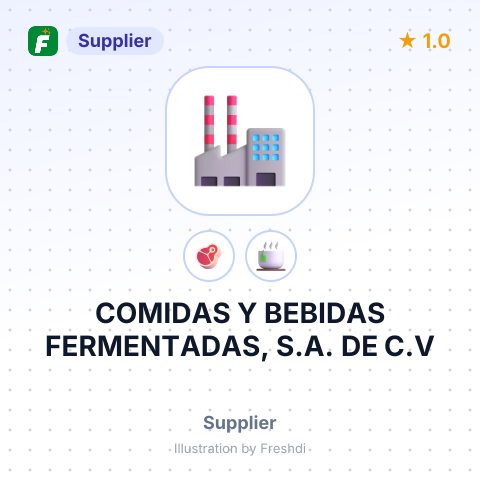 COMIDAS Y BEBIDAS FERMENTADAS, S.A. DE C.V – summary card, no photo uploaded yet