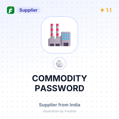 COMMODITY PASSWORD – summary card, no photo uploaded yet