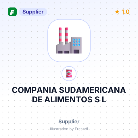 COMPANIA SUDAMERICANA DE ALIMENTOS S L – summary card, no photo uploaded yet