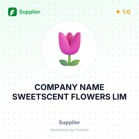 COMPANY NAME SWEETSCENT FLOWERS LIM – summary card, no photo uploaded yet