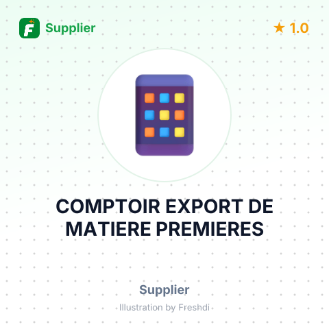 COMPTOIR EXPORT DE MATIERE PREMIERES – summary card, no photo uploaded yet