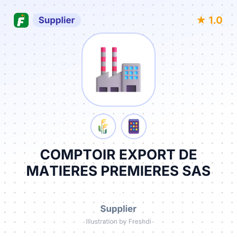 COMPTOIR EXPORT DE MATIERES PREMIERES SAS – summary card, no photo uploaded yet