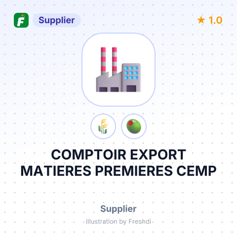 COMPTOIR EXPORT MATIERES PREMIERES CEMP – summary card, no photo uploaded yet