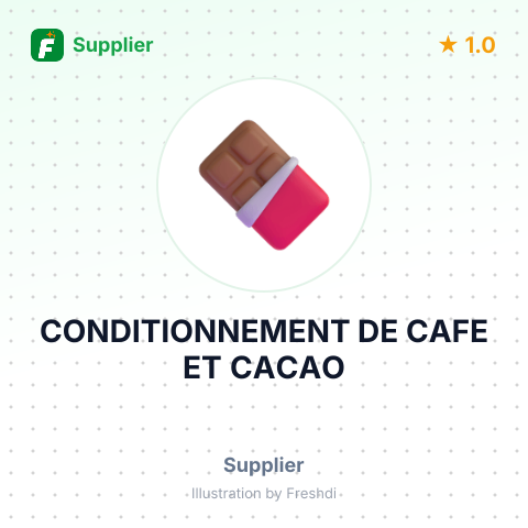CONDITIONNEMENT DE CAFE ET CACAO – summary card, no photo uploaded yet