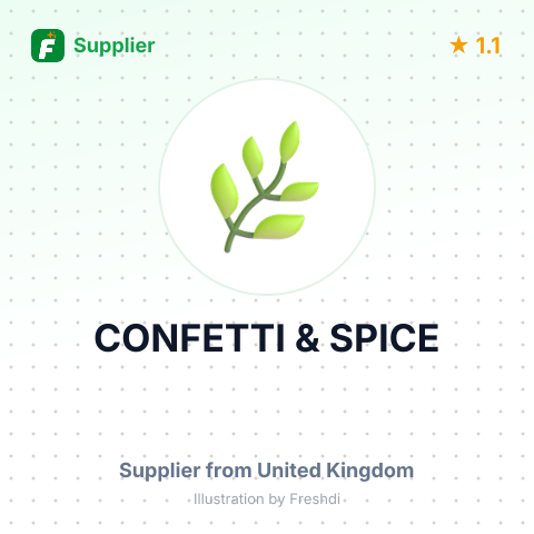 CONFETTI & SPICE – summary card, no photo uploaded yet