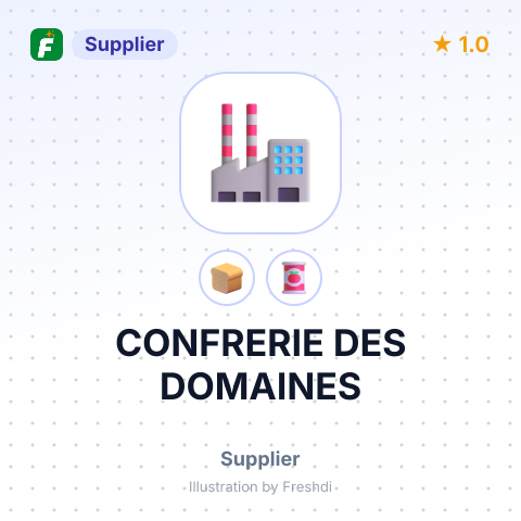 CONFRERIE DES DOMAINES – summary card, no photo uploaded yet