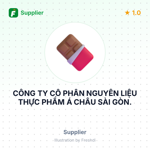 CÔNG TY CỔ PHẦN NGUYÊN LIỆU THỰC PHẨM Á CHÂU SÀI GÒN. – summary card, no photo uploaded yet