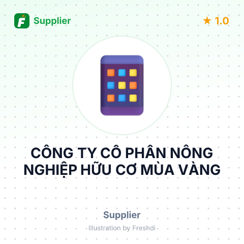 CÔNG TY CỔ PHẦN NÔNG NGHIỆP HỮU CƠ MÙA VÀNG – summary card, no photo uploaded yet