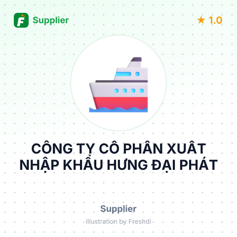 CÔNG TY CỔ PHẦN XUẤT NHẬP KHẨU HƯNG ĐẠI PHÁT – summary card, no photo uploaded yet