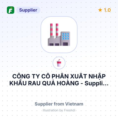 CÔNG TY CỔ PHẦN XUẤT NHẬP KHẨU RAU QUẢ HOÀNG – summary card, no photo uploaded yet