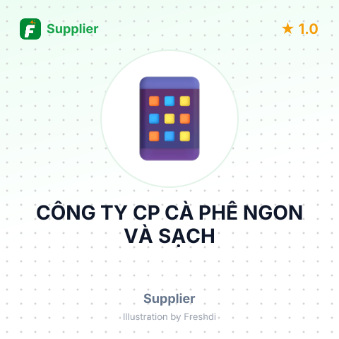 CÔNG TY CP CÀ PHÊ NGON VÀ SẠCH – summary card, no photo uploaded yet