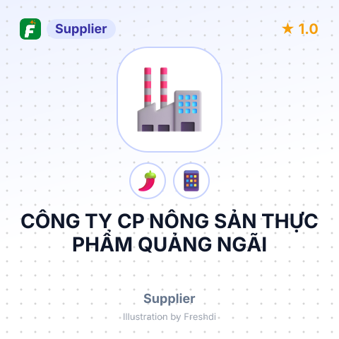 CÔNG TY CP NÔNG SẢN THỰC PHẨM QUẢNG NGÃI – summary card, no photo uploaded yet