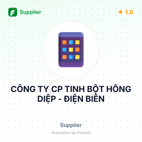 CÔNG TY CP TINH BỘT HỒNG DIỆP - ĐIỆN BIÊN – summary card, no photo uploaded yet