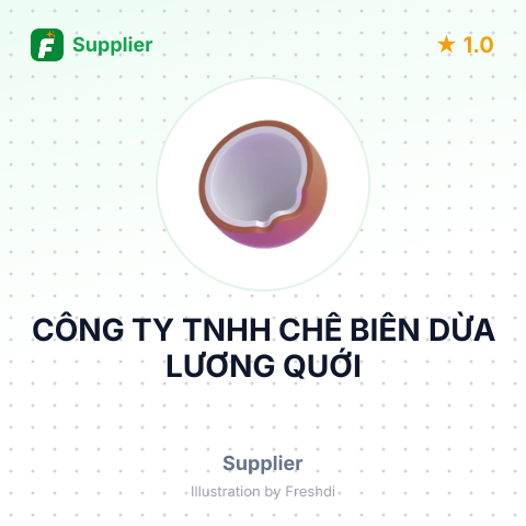 CÔNG TY TNHH CHẾ BIẾN DỪA LƯƠNG QUỚI – summary card, no photo uploaded yet