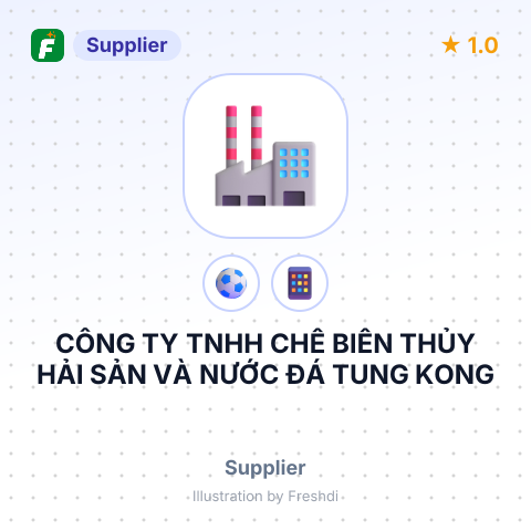 CÔNG TY TNHH CHẾ BIẾN THỦY HẢI SẢN VÀ NƯỚC ĐÁ TUNG KONG – summary card, no photo uploaded yet