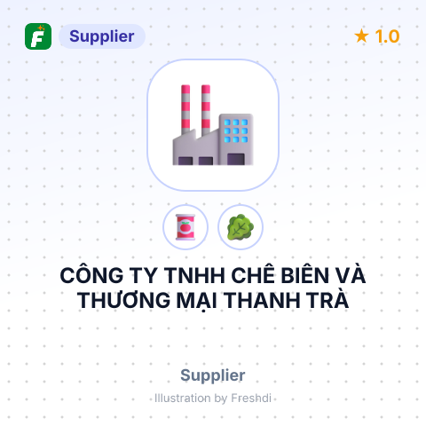CÔNG TY TNHH CHẾ BIẾN VÀ THƯƠNG MẠI THANH TRÀ – summary card, no photo uploaded yet