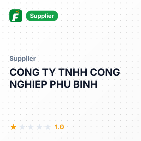 CONG TY TNHH CONG NGHIEP PHU BINH – summary card, no photo uploaded yet