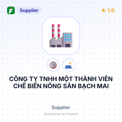 CÔNG TY TNHH MỘT THÀNH VIÊN CHẾ BIẾN NÔNG SẢN BẠCH MAI – summary card, no photo uploaded yet