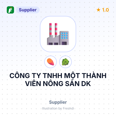 CÔNG TY TNHH MỘT THÀNH VIÊN NÔNG SẢN DK – summary card, no photo uploaded yet