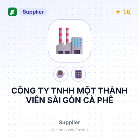 CÔNG TY TNHH MỘT THÀNH VIÊN SÀI GÒN CÀ PHÊ – summary card, no photo uploaded yet