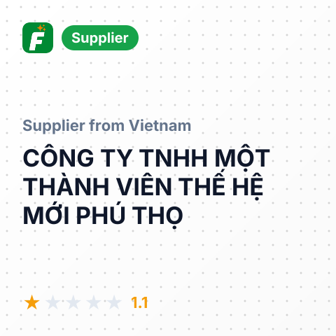 CÔNG TY TNHH MỘT THÀNH VIÊN THẾ HỆ MỚI PHÚ THỌ – summary card, no photo uploaded yet
