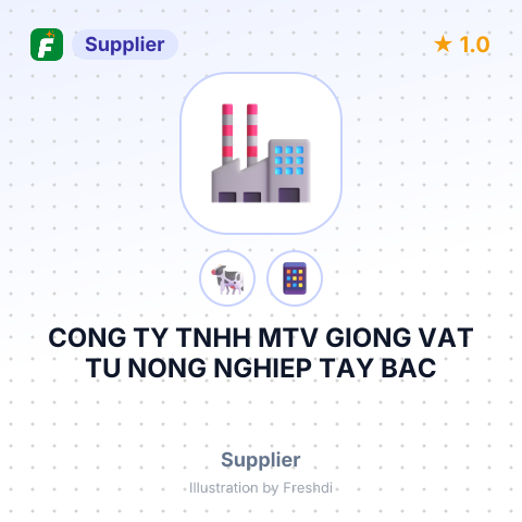CONG TY TNHH MTV GIONG VAT TU NONG NGHIEP TAY BAC – summary card, no photo uploaded yet