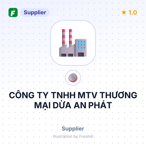 CÔNG TY TNHH MTV THƯƠNG MẠI DỪA AN PHÁT – summary card, no photo uploaded yet