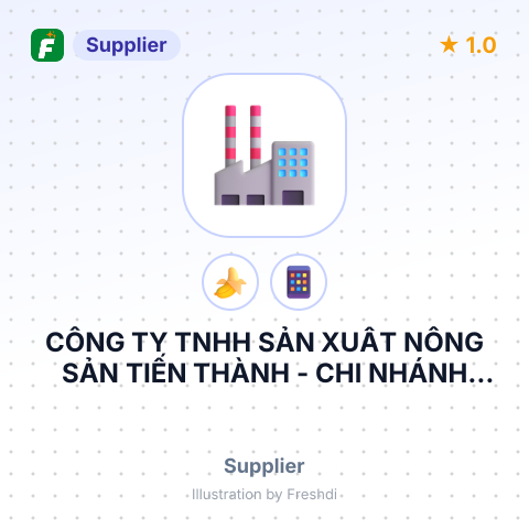 CÔNG TY TNHH SẢN XUẤT NÔNG SẢN TIẾN THÀNH - CHI NHÁNH THÀNH PHỐ HỒ CHÍ MINH – summary card, no photo uploaded yet