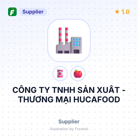 CÔNG TY TNHH SẢN XUẤT - THƯƠNG MẠI HUCAFOOD – summary card, no photo uploaded yet