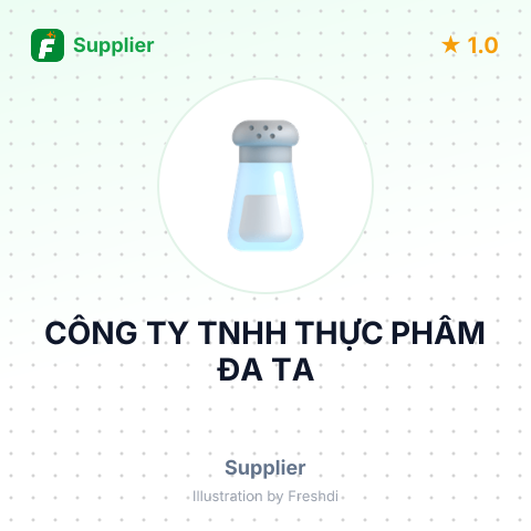 CÔNG TY TNHH THỰC PHẨM ĐA TA – summary card, no photo uploaded yet