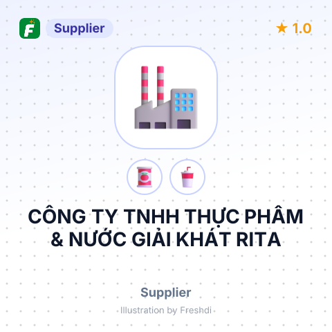 CÔNG TY TNHH THỰC PHẨM & NƯỚC GIẢI KHÁT RITA – summary card, no photo uploaded yet