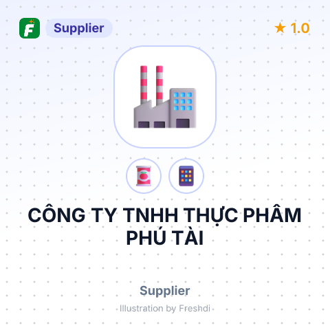 CÔNG TY TNHH THỰC PHẨM PHÚ TÀI – summary card, no photo uploaded yet
