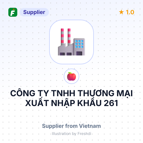 CÔNG TY TNHH THƯƠNG MẠI XUẤT NHẬP KHẨU 261 – summary card, no photo uploaded yet