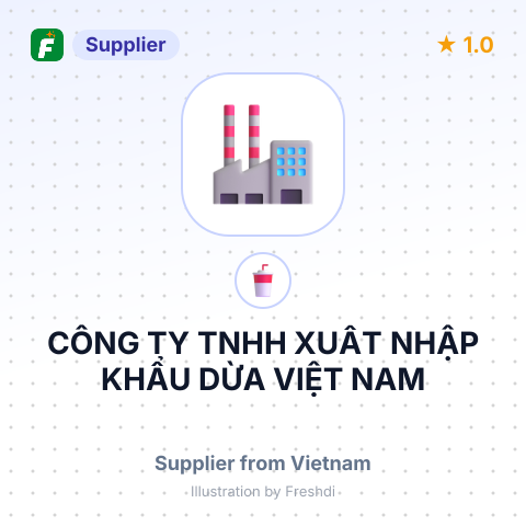 CÔNG TY TNHH XUẤT NHẬP KHẨU DỪA VIỆT NAM – summary card, no photo uploaded yet