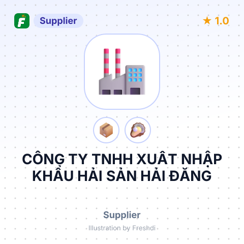 CÔNG TY TNHH XUẤT NHẬP KHẨU HẢI SẢN HẢI ĐĂNG – summary card, no photo uploaded yet