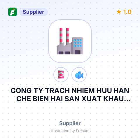 CONG TY TRACH NHIEM HUU HAN CHE BIEN HAI SAN XUAT KHAU KHANH HOANG – summary card, no photo uploaded yet