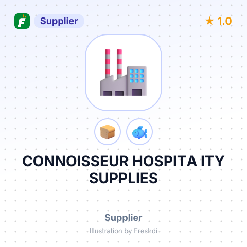 CONNOISSEUR HOSPITA ITY SUPPLIES – summary card, no photo uploaded yet