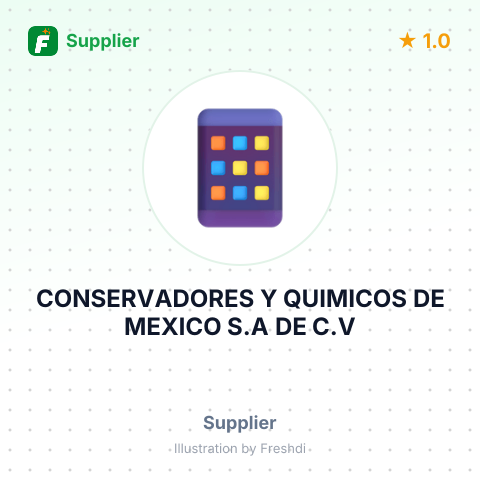 CONSERVADORES Y QUIMICOS DE MEXICO S.A DE C.V – summary card, no photo uploaded yet