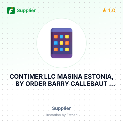 CONTIMER LLC MASINA ESTONIA, BY ORDER BARRY CALLEBAUT COCOA AG – summary card, no photo uploaded yet