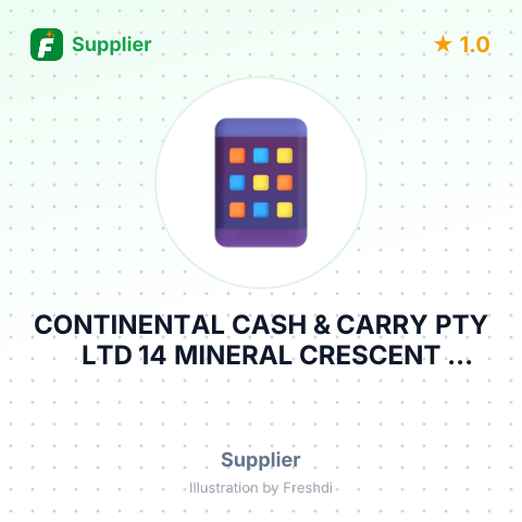 CONTINENTAL CASH & CARRY PTY LTD 14 MINERAL CRESCENT CROWN SA – summary card, no photo uploaded yet