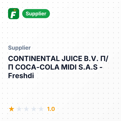CONTINENTAL JUICE B.V. П/П COCA-COLA MIDI S.A.S – summary card, no photo uploaded yet