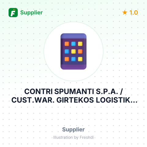 CONTRI SPUMANTI S.P.A. / CUST.WAR. GIRTEKOS LOGISTIKA LATVIA – summary card, no photo uploaded yet