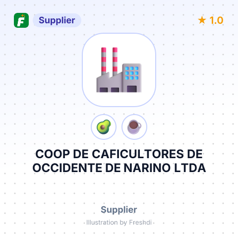 COOP DE CAFICULTORES DE OCCIDENTE DE NARINO LTDA – summary card, no photo uploaded yet