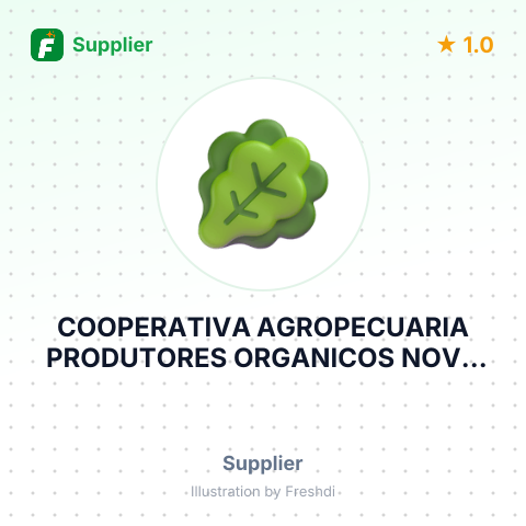 COOPERATIVA AGROPECUARIA PRODUTORES ORGANICOS NOVA RESE – summary card, no photo uploaded yet